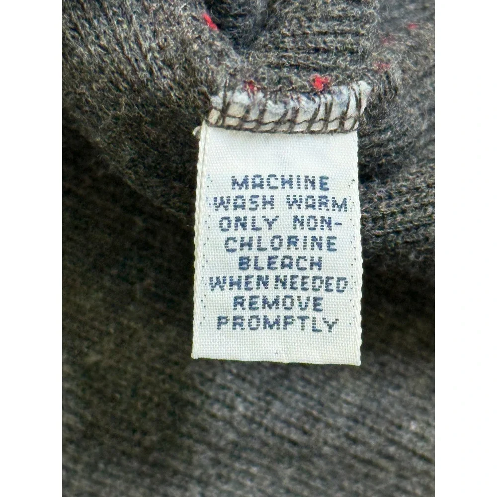 Polo Ralph Lauren Thermal Shirt Mens L Grey Red Striped Long Sleeve